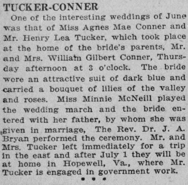 Agnes Mae Conner-Henry Lea Tucker